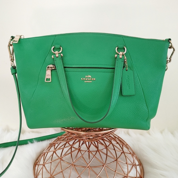 Coach Handbags - Coach Prairie Satchel Purse Green Leather